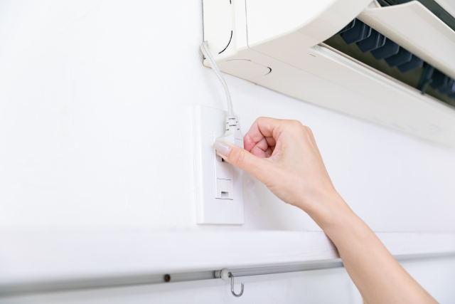 エアコンコンセントの電気工事