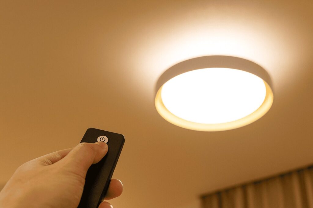 電気をつける手元をイメージした画像