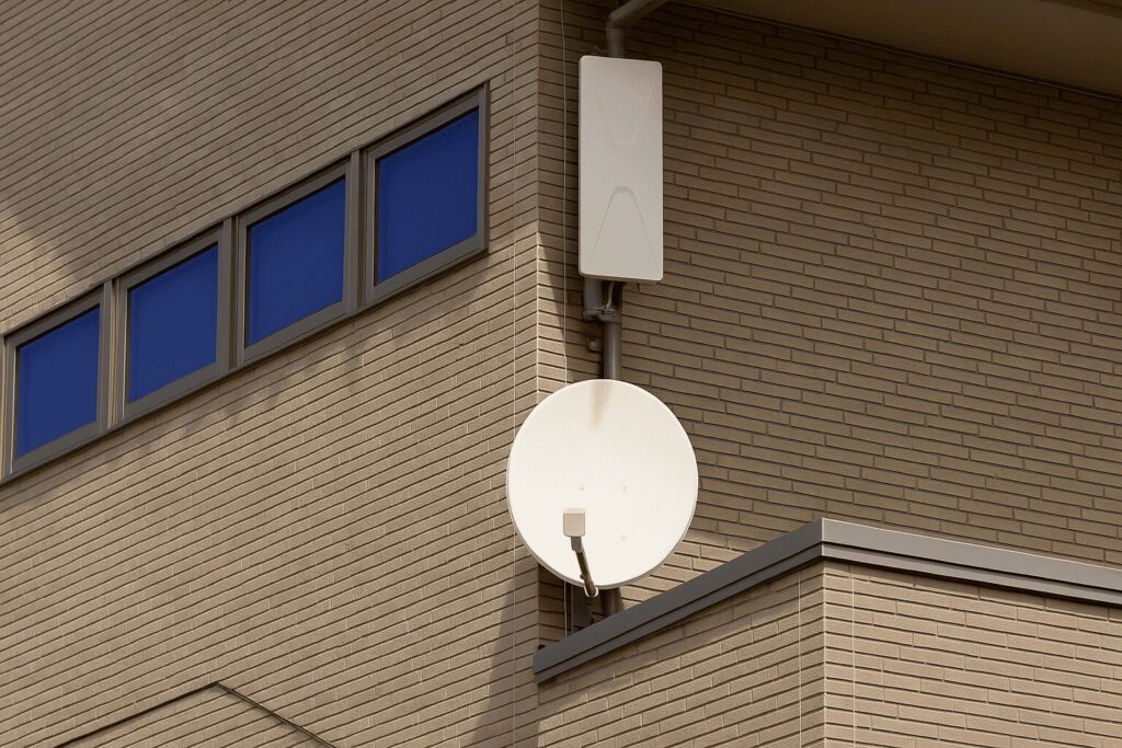 BS・CS放送用アンテナがベランダに設置されたイメージ画像